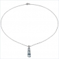 Preview: Collier/Kette Anhänger m.3 Blautopas-925 Silber-Rhod.-3,25 Karat