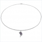 Preview: Collier/Kette m.Diamant-Amethyst in 925 Sterling Silber-Rhodiniert 1,81 Karat