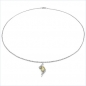 Preview: Collier/Kette mit Diamant-Citrin-Anhänger 925 Sterling Silber-1.81 Karat