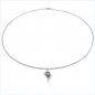 Preview: Collier/Kette m.Diamant-Granat-Anhänger-Silber-2,51Karat