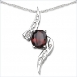 Preview: Collier/Kette m.Diamant-Granat-Anhänger-Silber-2,51Karat