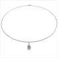 Preview: Collier/Kette Anhänger Blautopas/Weißtopas-Silber-Rhod.-3,61Karat