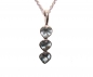 Preview: Collier/Kette m.Herz-Anhänger Blautopas-Silber-Rhodin.-1,50 Karat