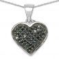 Preview: Collier/Herz-Anhänger 49 seltenen blauen Diamanten-0,25 Karat