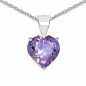 Preview: Edles Amethyst-Herzen-SET 4-teilig Silber-6,65 Karat