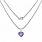 Preview: Edles Amethyst-Herzen-SET 4-teilig Silber-6,65 Karat