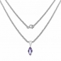 Preview: Marquise-Granat-Anhänger-Sterling Silber Rhodiniert-0,92 Karat