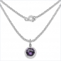 Preview: Collier/Kette Amethyst 925 Silber-Rhodiniert-8,67 Karat