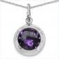 Preview: Collier/Kette Amethyst 925 Silber-Rhodiniert-8,67 Karat