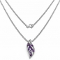 Preview: Collier/Kette Amethyst-Blatt-Anhänger Silber-1,20 Karat