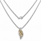 Preview: Collier/Kette Citrin (Sonnenstein)-Blatt-Anhänger Silber-1,20 Karat