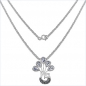Preview: Collier/Halskette mit Anhänger-Pfau aus Tansanit/Zirkonia-1,47 Karat