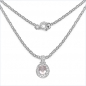 Preview: Collier/Kette mit großem Rosenquarz-Anhänger/Medaillion 4,15 Karat
