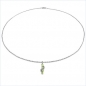 Preview: Collier/Kette mit Diamant/Peridot-Anhänger 1,09 Karat