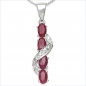 Preview: Collier/Kette mit Diamant/Rubin-Anhänger 1,41 Karat