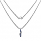 Preview: Collier/Kette mit Diamant/Tansanit-Anhänger 1,41 Karat