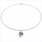 Preview: Designer Collier mit Citrin/White Topas-Anhänger-925 Silber-Rhodiniert 2,60 Karat