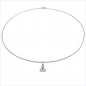 Preview: Collier/Kette mit Blautopas Blume-Anhänger 1,40 Karat