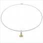 Preview: Collier/Halskette Citrin-Blume-Anhänger 925-Silber Rhod.-0,75 Karat