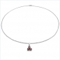 Preview: Collier/Kette m.Granat Blume-Anhänger 925 Silber 1,40 Karat