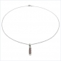 Preview: Collier/Kette Tansanit-Anhänger-925 Silber-Rhodiniert-0,51 Karat