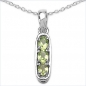 Preview: Collier/Kette Peridot-Anhänger-925 Silber-Rhodiniert 0,60 Karat