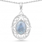 Preview: Collier/Kette mit großem Pinfire-Opal/Welo-Opal-Anhänger-4,85 Karat