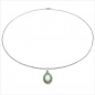 Preview: Collier/Halskette mit Rubin/Opal-Anhänger-925Silb.Rhodiniert-2,45 Karat