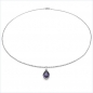 Preview: Collier/Kette m.großem Amethyst Tropfen-Anhänger 4,00 Karat