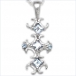 Preview: Collier/ Halskette mit Blautopas-Anhänger in 925 Silber