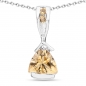 Preview: Collier/Kette mit Citrin-Anhänger 925 Silber-0,84 Karat