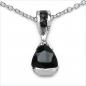 Preview: Collier/Kette mit Black Saphir-Anhänger 925 Silber/Rh.0,90 Karat