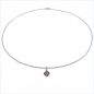 Preview: Collier/Kette mit Granat-Anhänger 925 Silber/Rhodin.-1,75Karat