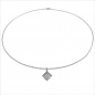 Preview: Collier/Kette mit Blautopas-Anhänger 925-Silber Rhodin.-0,72 Karat