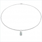 Preview: Collier/Kette Anhänger mit Smaragd-925Silber-Rhodiniert-0,52 Karat