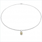 Preview: Collier/Kette Anhänger mit Citrin 925 Silber-Rhodiniert-0,52 Karat