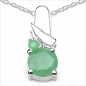 Preview: Collier/Kette Anhänger mit Smaragd-925Silber-Rhodiniert-0,52 Karat