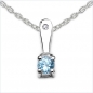 Preview: Collier/Kette-Anhänger m.Blue Topas/Zirkonia-925 Silber 0,19 Karat