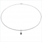 Preview: Collier/Kette-Anhänger Granat/Weißtopas-925 Silber-Rhod.0,20cts