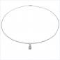 Preview: Collier/Kette mit ovalen und runden Blautopas als Anhänger-Silber-Rhodiniert-0,66 Karat