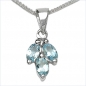 Preview: Collier/Halskette mit Blue Topas-Anhänger 1,05 Karat