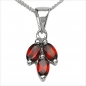 Preview: Collier/Halskette m.Granat Anhänger 925-Sterling-Silber