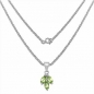 Preview: Collier/Halskette m.Peridot-Anhänger 925-Sterling-Silb.-0,81 Karat
