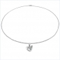 Preview: Collier/Kette Anhänger mit Blautopas-925Silber-Rhodiniert-0,30 Karat