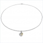 Preview: Collier/Kette Anhänger mit Citrin-925Silber-Rhodiniert-0,25 Karat