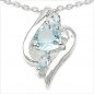 Preview: Collier/Kette Anhänger-Blautopas 925 Silber 1,04 Karat