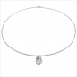 Preview: Collier/Kette Anhänger m.Amethyst 925 Silber-Rhodiniert-0,45 Karat