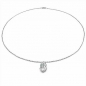 Preview: Collier/Kette Anhänger mit Blautopas-925 Silber-Rhodiniert-0,50 Karat