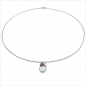 Preview: Collier/Kette Anhänger mit Granat-925 Silber-Rhodiniert-0,50 Karat