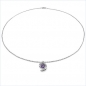 Preview: Collier/Kette Anhänger m.Amethyst 925 Silber-Rhodiniert-0,70 Karat